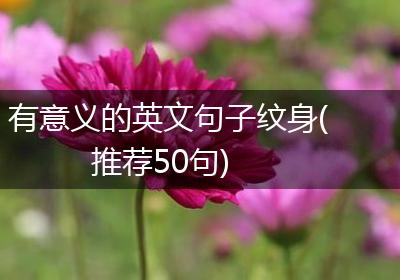 有意义的英文句子纹身(推荐50句)