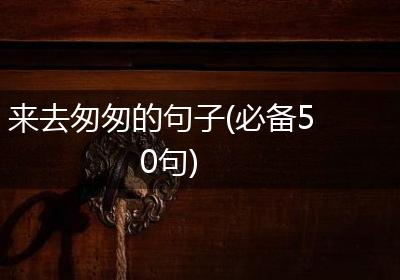 来去匆匆的句子(必备50句)