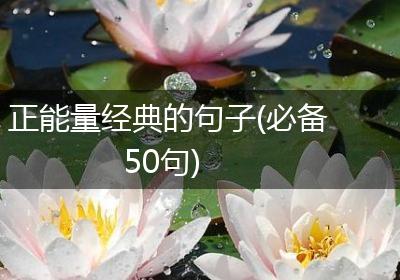 正能量经典的句子(必备50句)