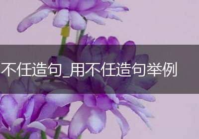 不任造句_用不任造句举例