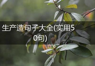 生产造句子大全(实用50句)