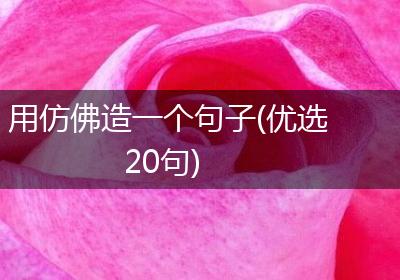用仿佛造一个句子(优选20句)