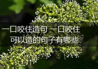 一口咬住造句 一口咬住可以造的句子有哪些