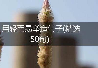 用轻而易举造句子(精选50句)