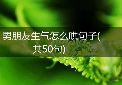 男朋友生气怎么哄句子(共50句)