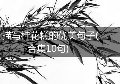 描写桂花糕的优美句子(合集10句)