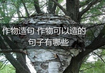 作物造句 作物可以造的句子有哪些