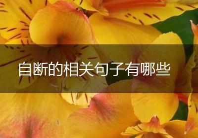 自断的相关句子有哪些