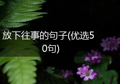 放下往事的句子(优选50句)