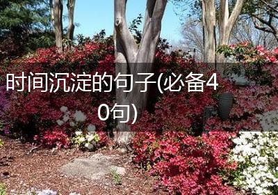 时间沉淀的句子(必备40句)