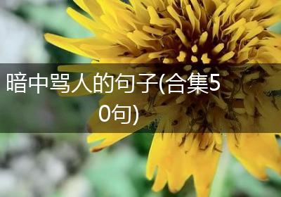 暗中骂人的句子(合集50句)