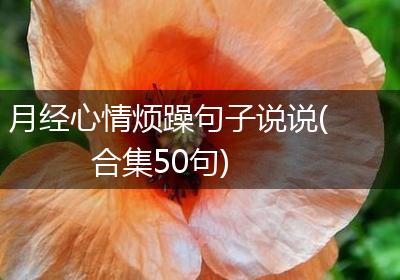 月经心情烦躁句子说说(合集50句)