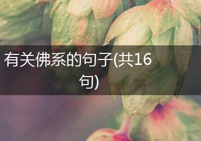 有关佛系的句子(共16句)