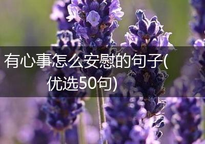有心事怎么安慰的句子(优选50句)