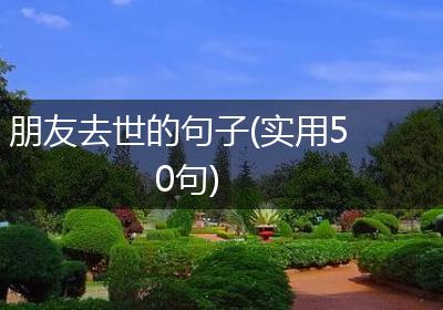 朋友去世的句子(实用50句)