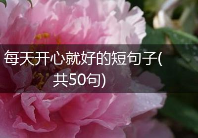 每天开心就好的短句子(共50句)