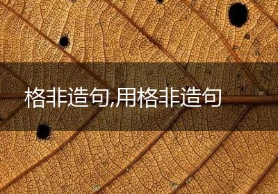 格非造句,用格非造句