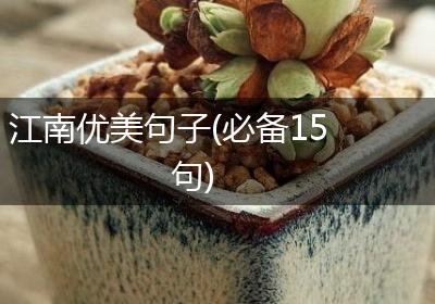 江南优美句子(必备15句)