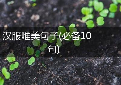 汉服唯美句子(必备10句)