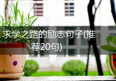 求学之路的励志句子(推荐20句)