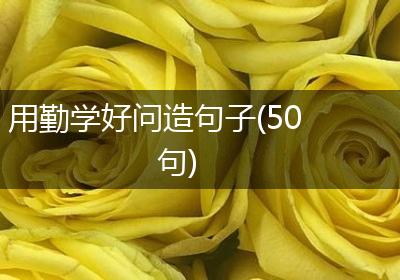 用勤学好问造句子(50句)