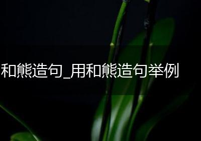 和熊造句_用和熊造句举例