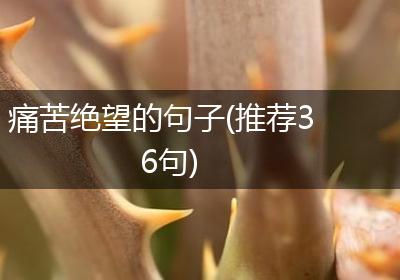 痛苦绝望的句子(推荐36句)