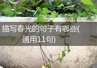 描写春光的句子有哪些(通用11句)
