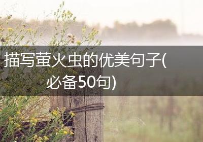 描写萤火虫的优美句子(必备50句)