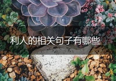利人的相关句子有哪些