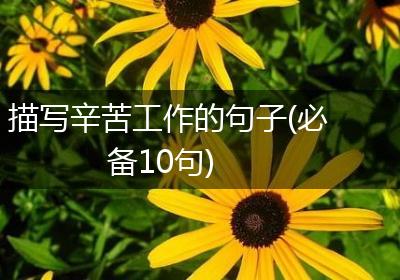 描写辛苦工作的句子(必备10句)