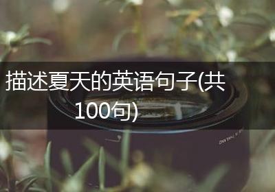 描述夏天的英语句子(共100句)