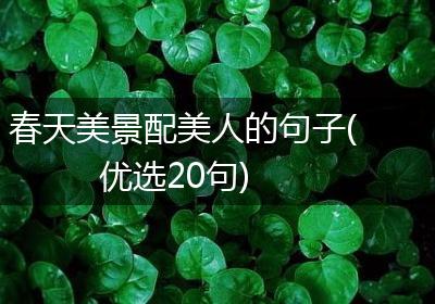 春天美景配美人的句子(优选20句)