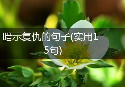 暗示复仇的句子(实用15句)