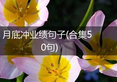 月底冲业绩句子(合集50句)