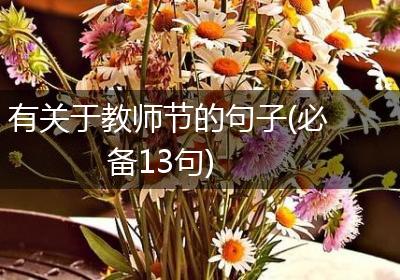 有关于教师节的句子(必备13句)