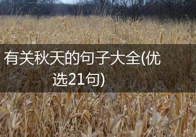 有关秋天的句子大全(优选21句)