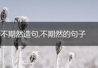 不期然造句,不期然的句子
