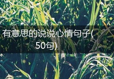 有意思的说说心情句子(50句)