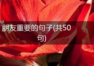 朋友重要的句子(共50句)