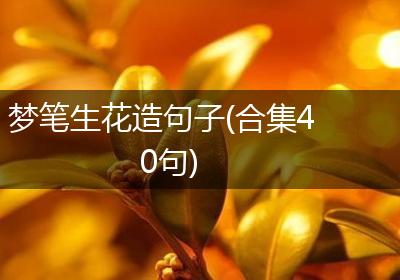 梦笔生花造句子(合集40句)