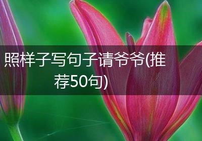 照样子写句子请爷爷(推荐50句)