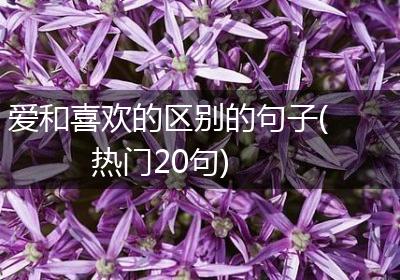 爱和喜欢的区别的句子(热门20句)