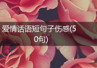 爱情话语短句子伤感(50句)
