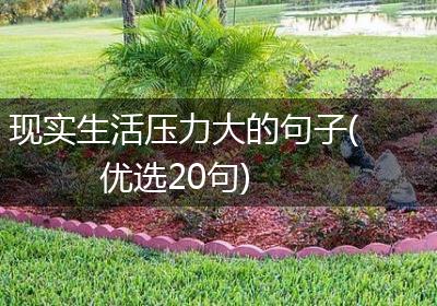 现实生活压力大的句子(优选20句)