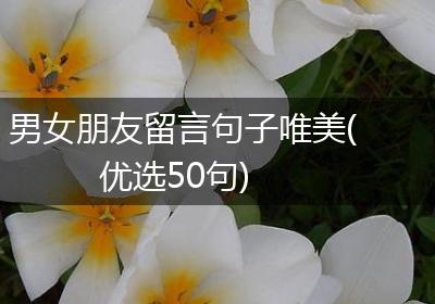 男女朋友留言句子唯美(优选50句)