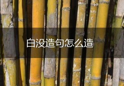 白没造句怎么造