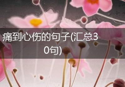 痛到心伤的句子(汇总30句)