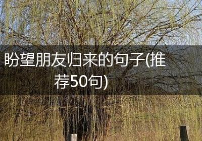 盼望朋友归来的句子(推荐50句)