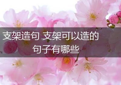 支架造句 支架可以造的句子有哪些